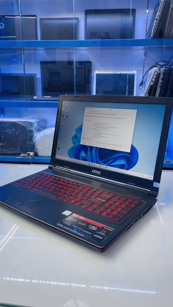 Laptop MSI GL63 8RC i7 8750H/16GB/1TB+ 500GB SSD/ GTX1050 4GB/Win10 Cũ Bh 03 Tháng