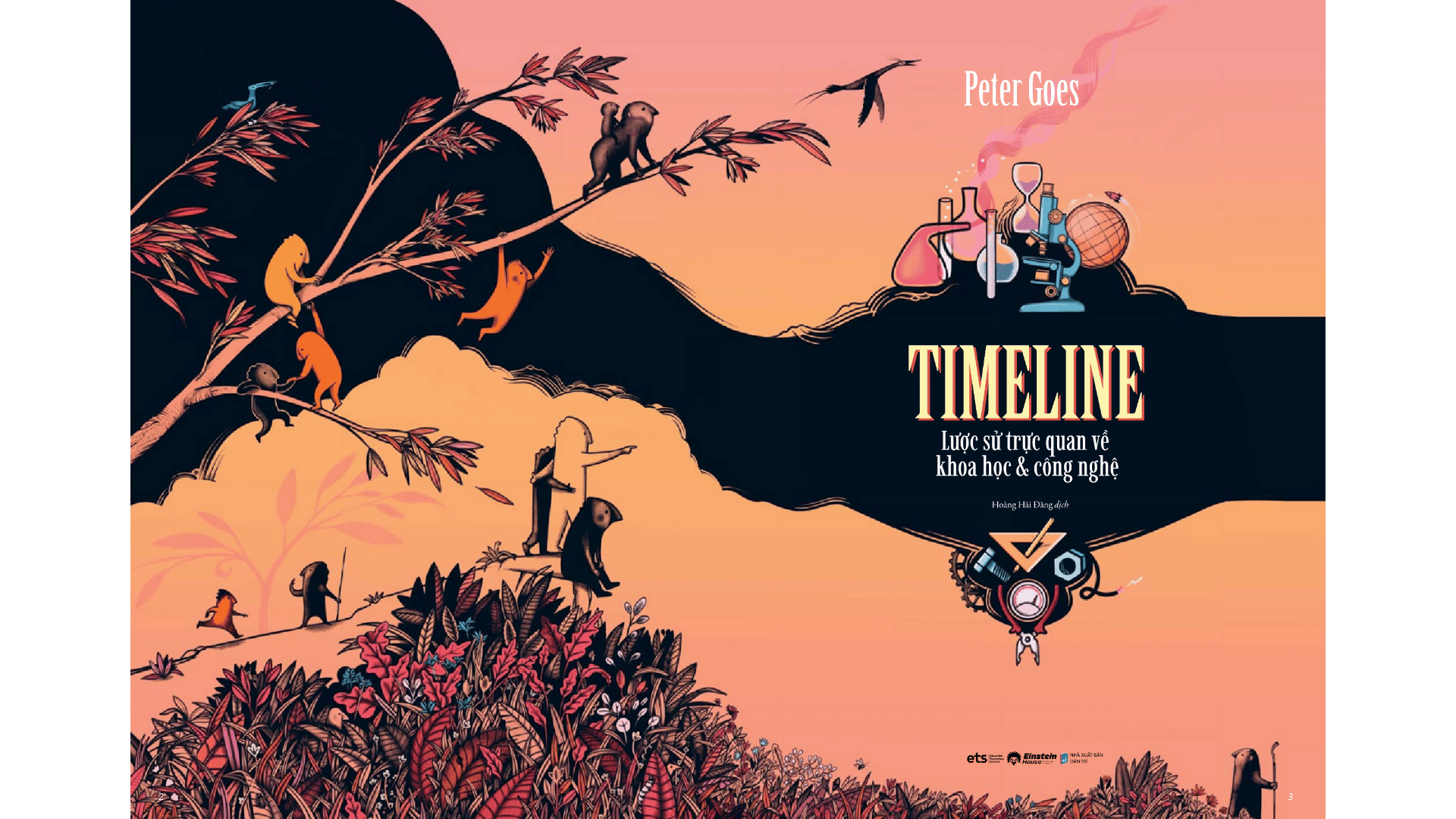 Combo: TIMELINE (Peter Goes) - Lược Sử Trực Quan Về: Thế Giới, Khoa Học & Công Nghệ, Các Dòng Sông (3 Cuốn)