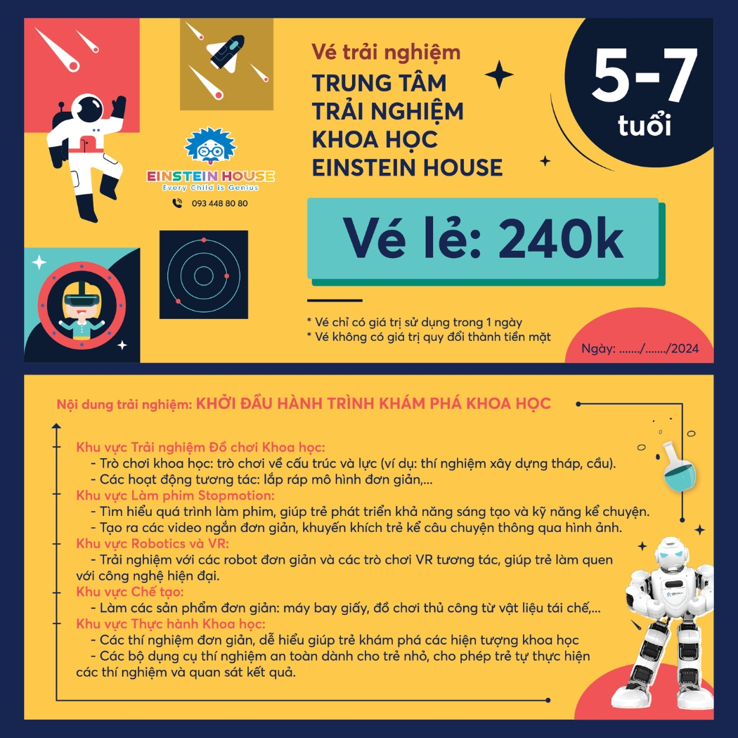 Mua Vé Cho Trẻ Từ 5-7 Tuổi