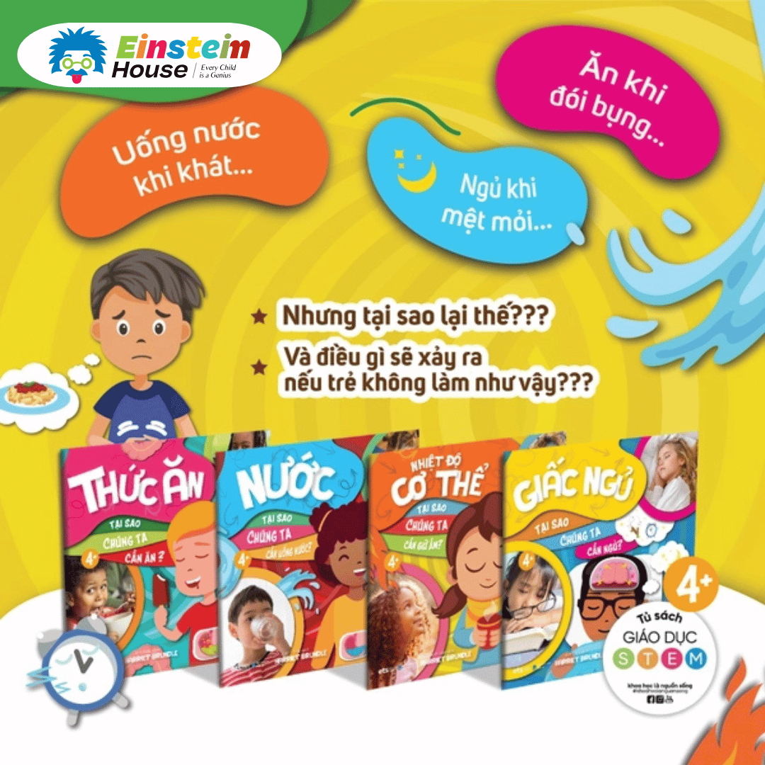 Bộ - Năng Lượng Ngày Mới: Nhiệt Độ Cơ Thể + Thức Ăn + Nước + Giấc Ngủ (4 Cuốn)