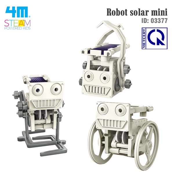 Đồ chơi (Giáo Dục STEAM, Độ tuổi 5+) Robot solar mini - 4M (Đồ chơi Khoa học, Lắp ráp)