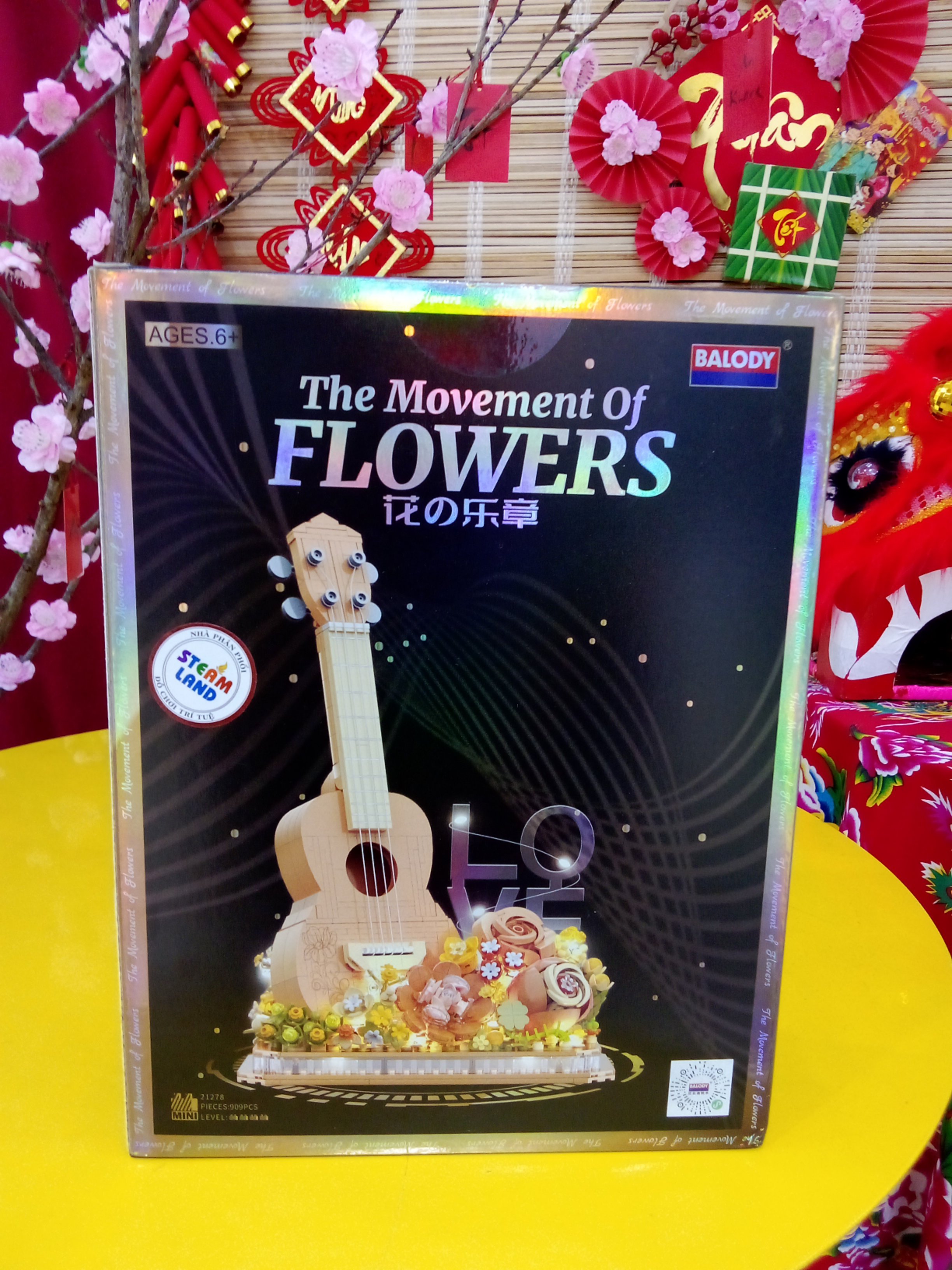 Đồ Chơi Lắp Ráp Guitar Hòa Âm Hoa
