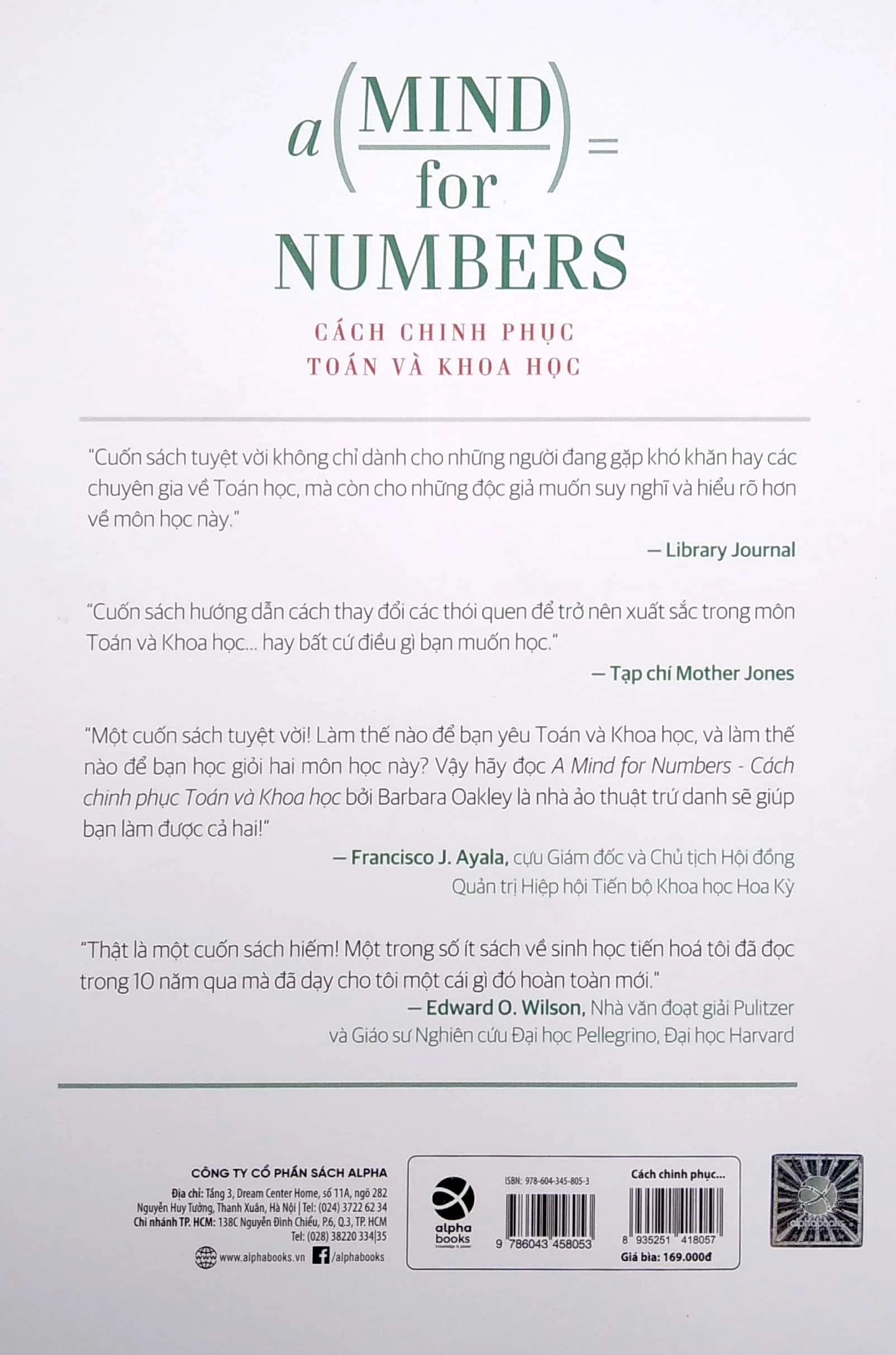 Sách Cách Chinh Phục Toán Và Khoa Học - A Mind For Numbers