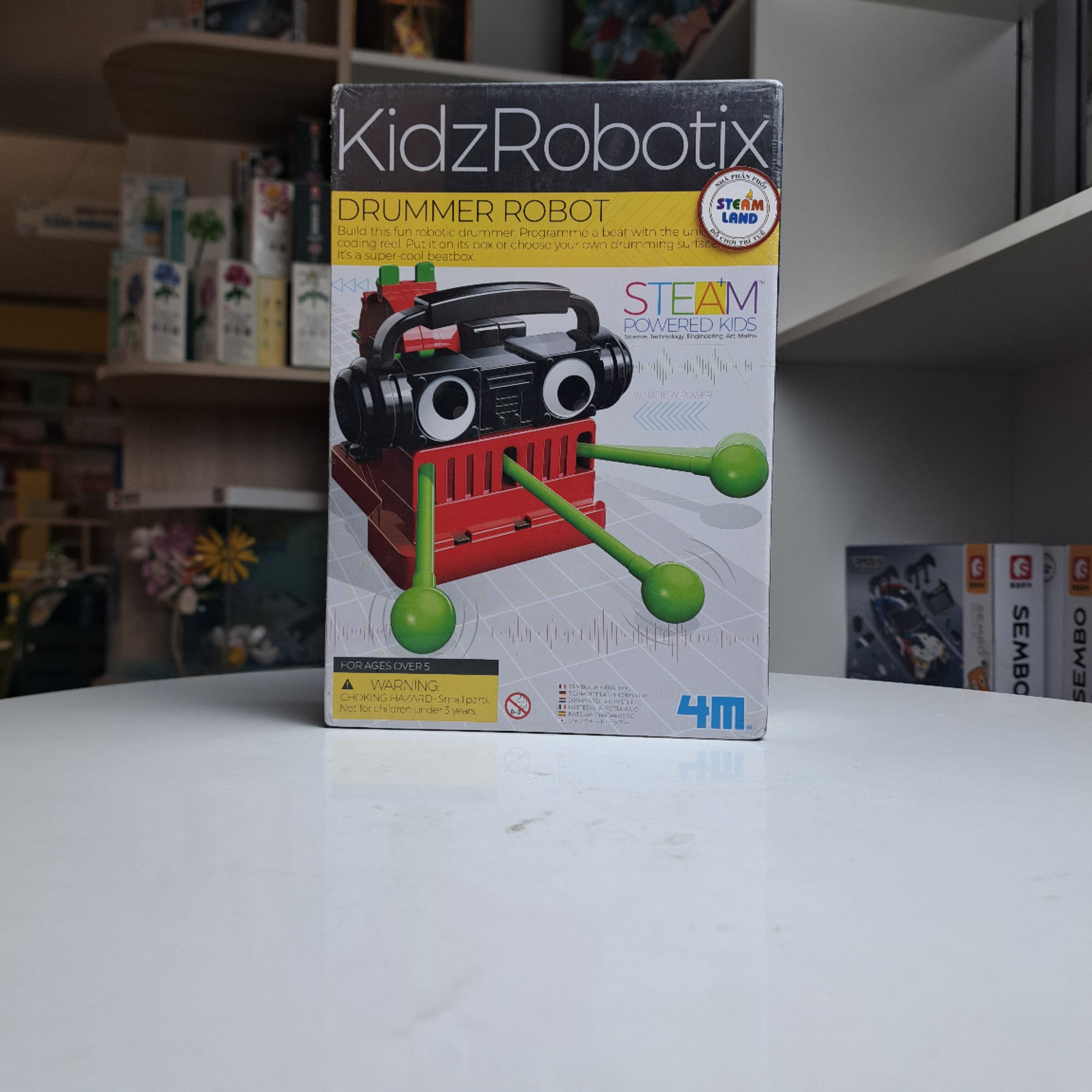 Đồ chơi (Giáo Dục STEM, Độ tuổi 5+) Robot đánh trống - 4M (Đồ chơi Khoa học, Lắp ráp)