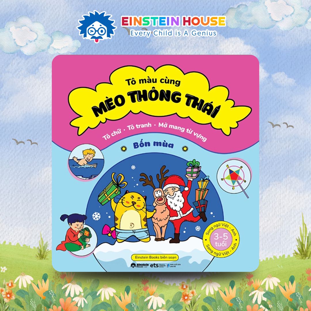 Sách Tô Màu Cùng Mèo Thông Thái: Bốn mùa