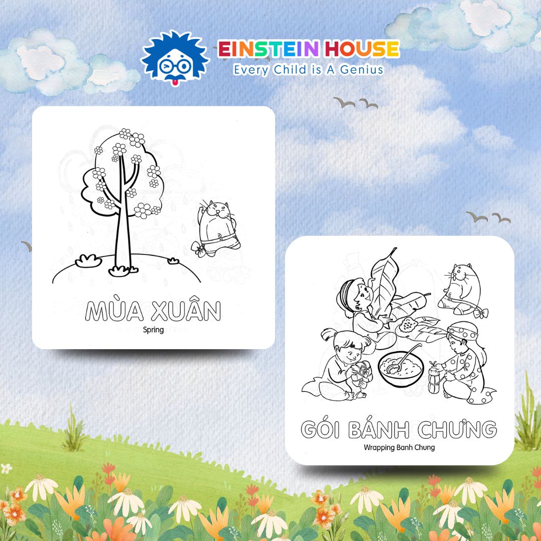 Sách Tô Màu Cùng Mèo Thông Thái: Bốn mùa