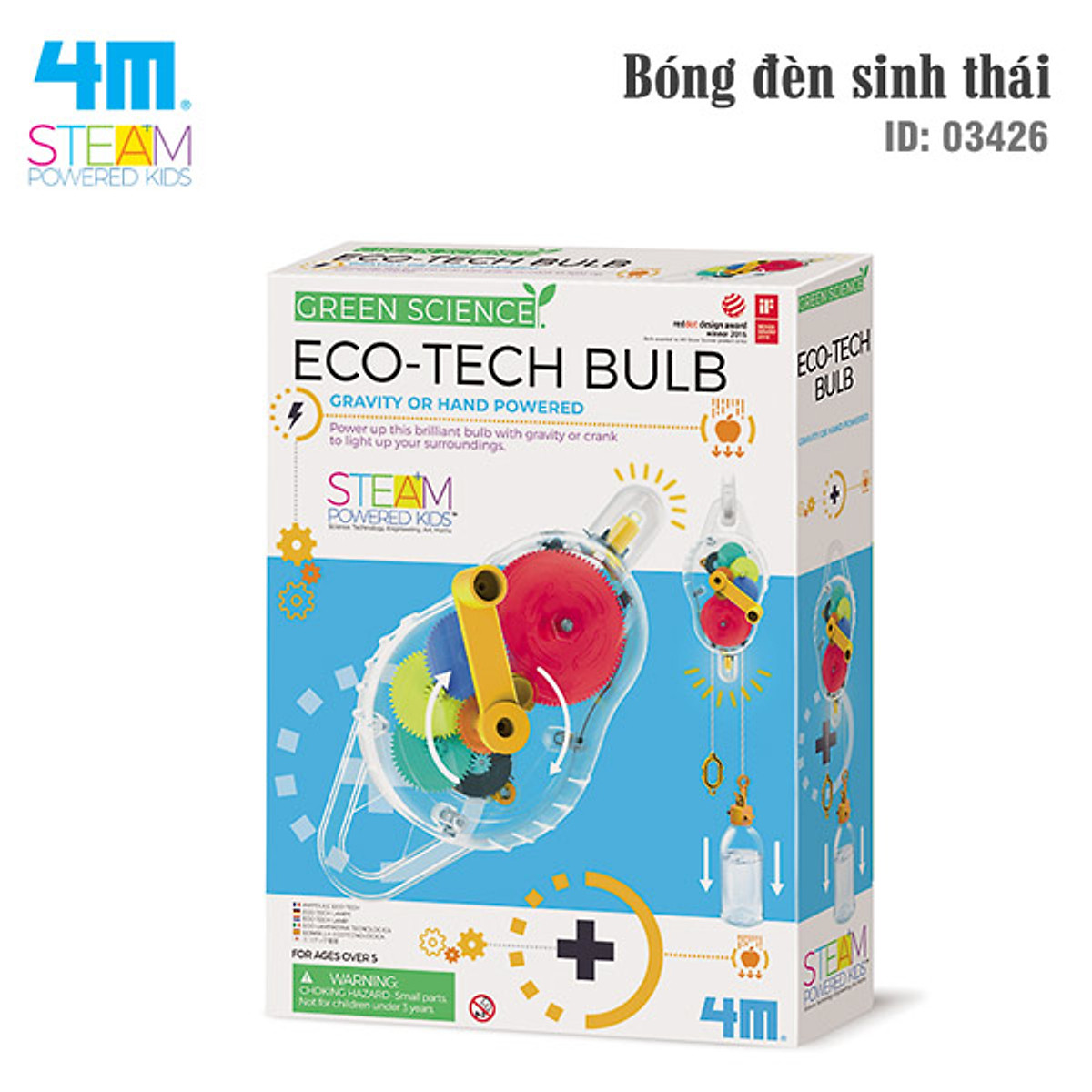 Đồ chơi (Giáo Dục STEM, Độ tuổi 5+) Bóng đèn sinh thái - 4M (Đồ chơi Khoa học, Lắp ráp)