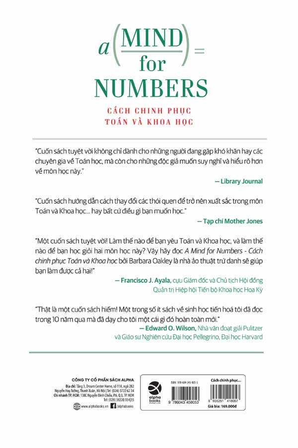 Sách Cách Chinh Phục Toán Và Khoa Học - A Mind For Numbers