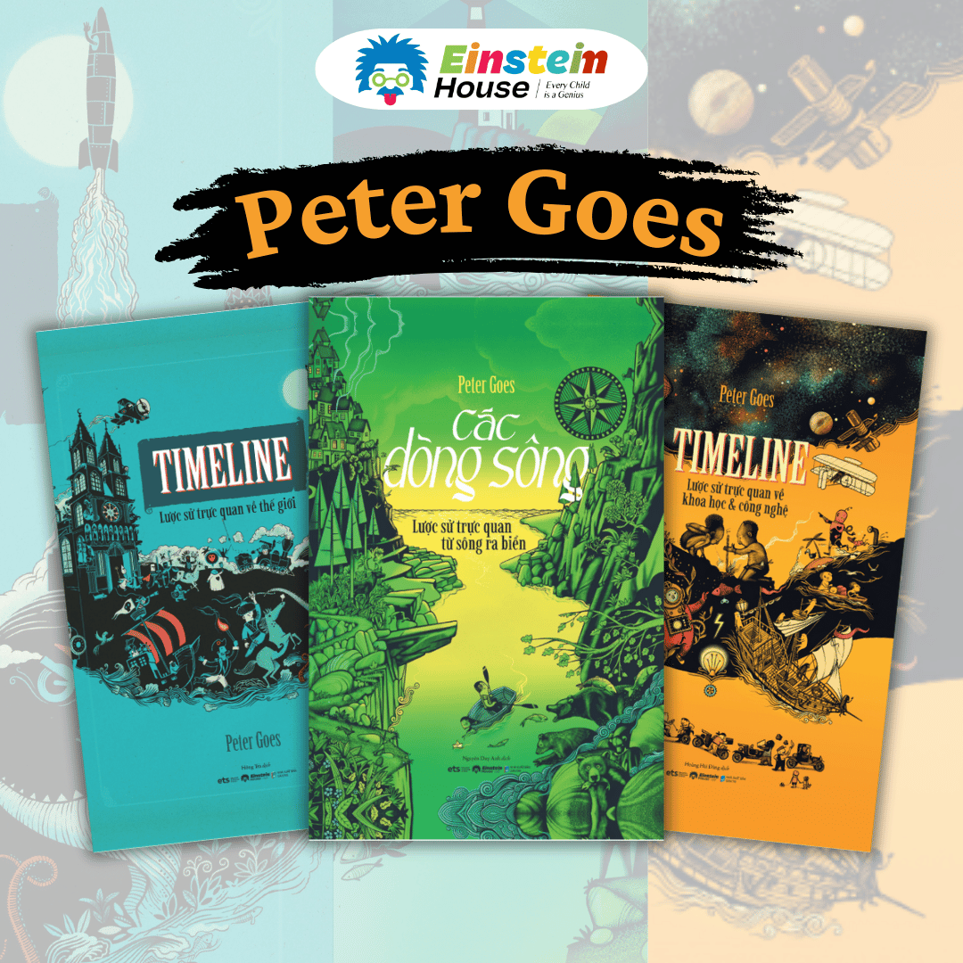 Combo: TIMELINE (Peter Goes) - Lược Sử Trực Quan Về: Thế Giới, Khoa Học & Công Nghệ, Các Dòng Sông (3 Cuốn)