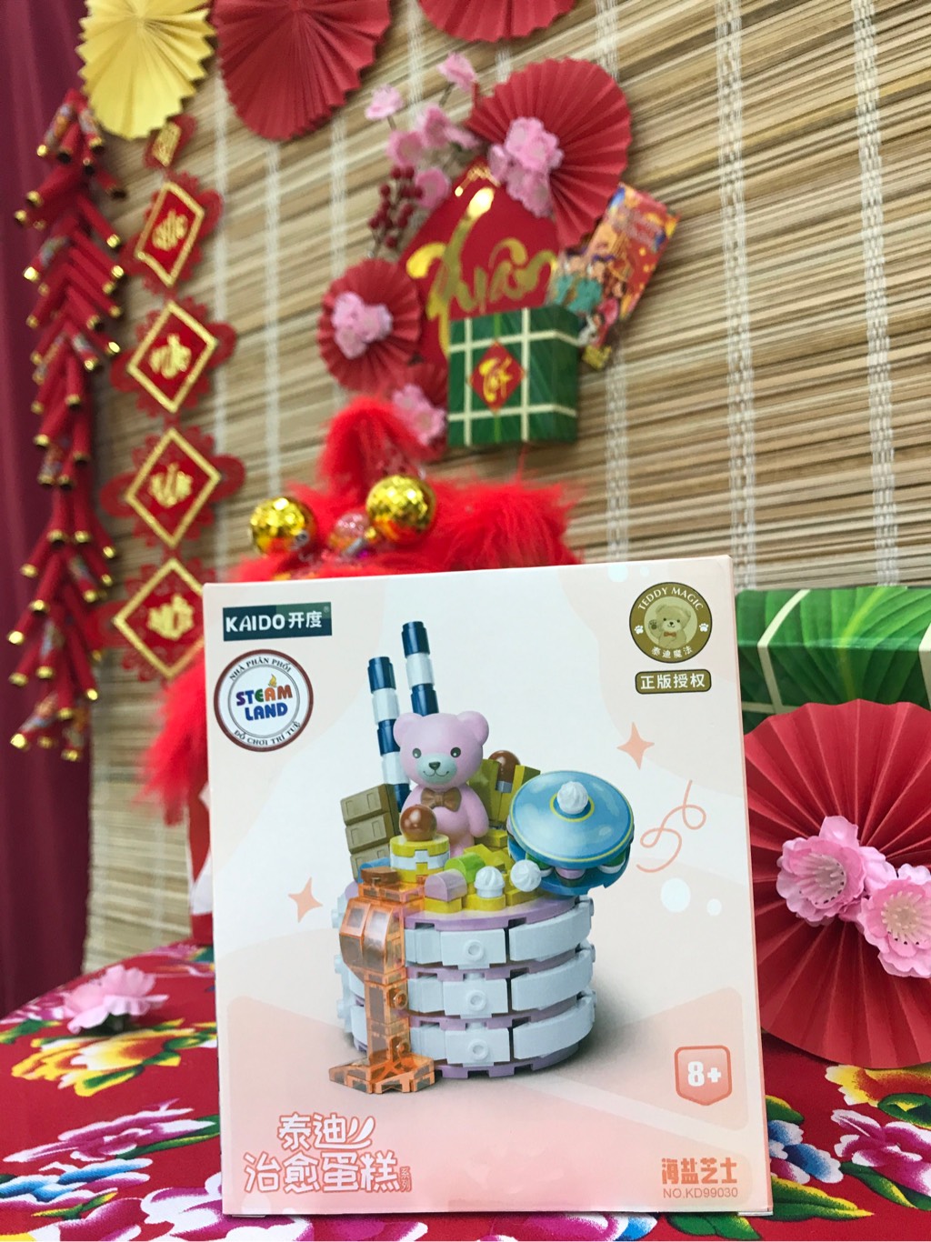 KAIDO-KD99030 Đồ chơi lắp ráp Gấu Teddy bánh Dâu tây mật ong