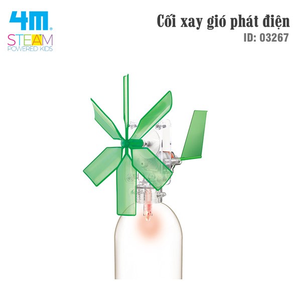 Đồ chơi (Giáo Dục STEAM, Độ tuổi 5+) Cối xay gió phát điện - 4M (Đồ chơi Khoa học, Lắp ráp)