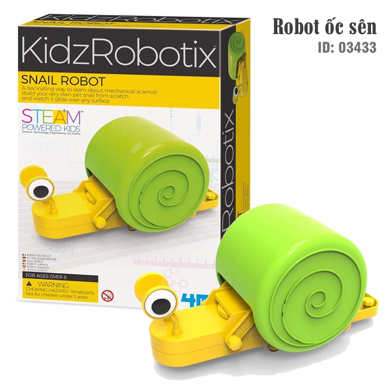 Đồ chơi (Giáo Dục STEAM, Độ tuổi 5+) Robot Ốc Sên - 4M (Đồ chơi Khoa học, Lắp ráp)