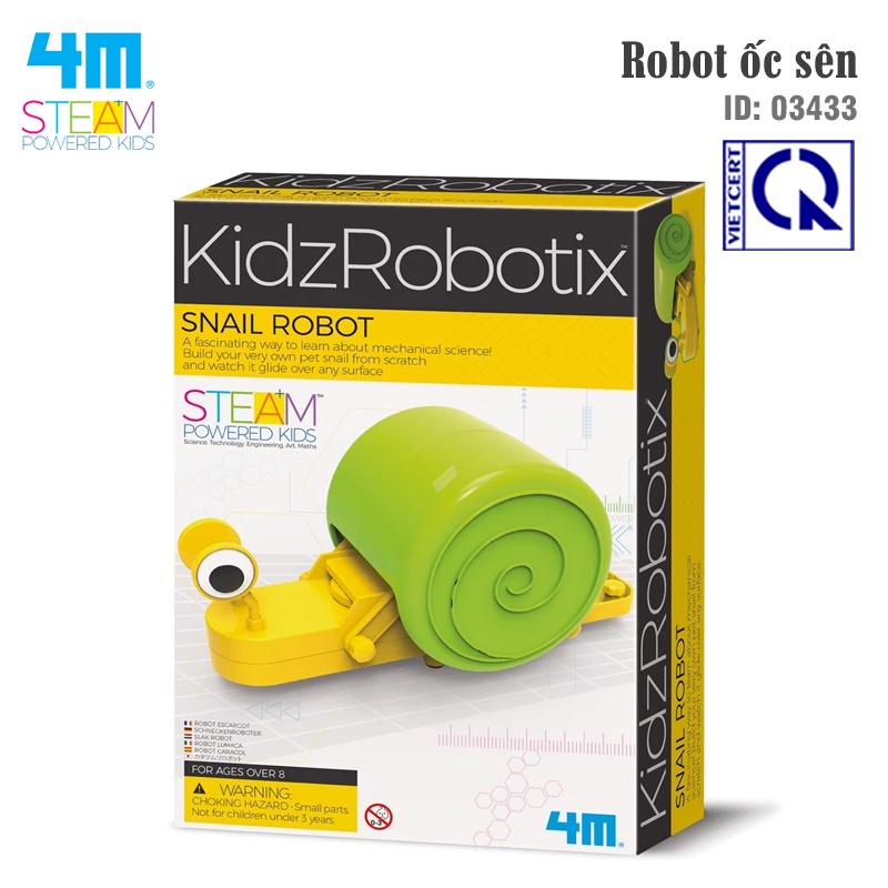Đồ chơi (Giáo Dục STEAM, Độ tuổi 5+) Robot Ốc Sên - 4M (Đồ chơi Khoa học, Lắp ráp)