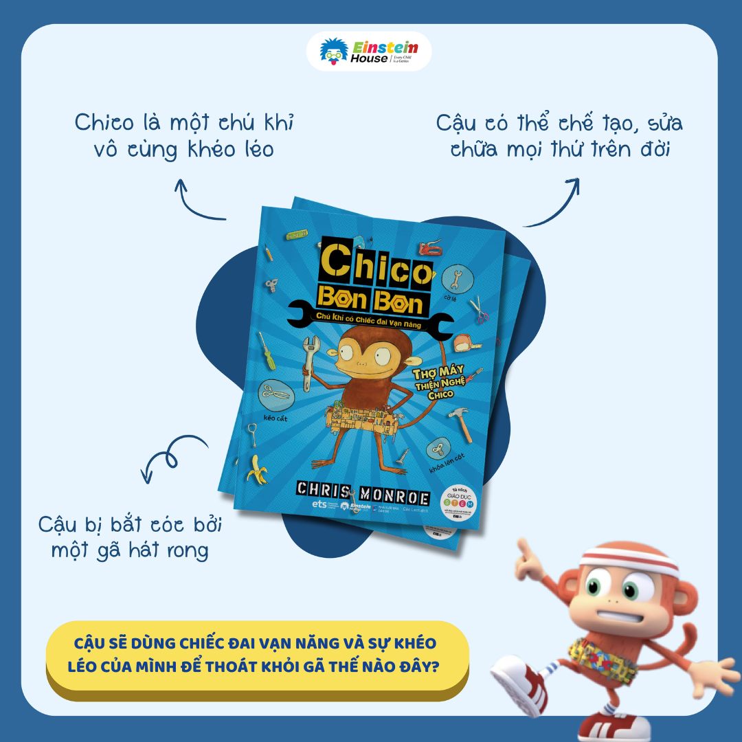 Bộ: Chico Bon Bon - CHÚ KHỈ có CHIẾC ĐAI VẠN NĂNG (Trọn Bộ 6 Cuốn)
