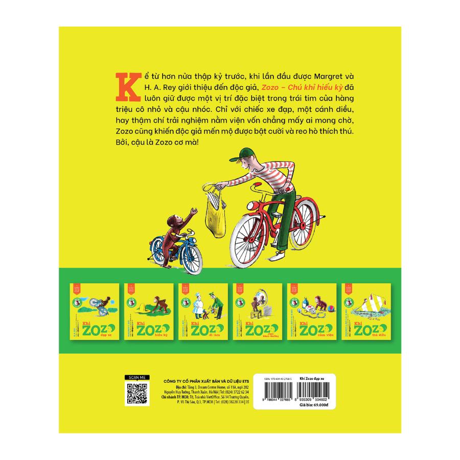 ZOZO chú khỉ hiếu kỳ: Khỉ ZOZO đạp xe