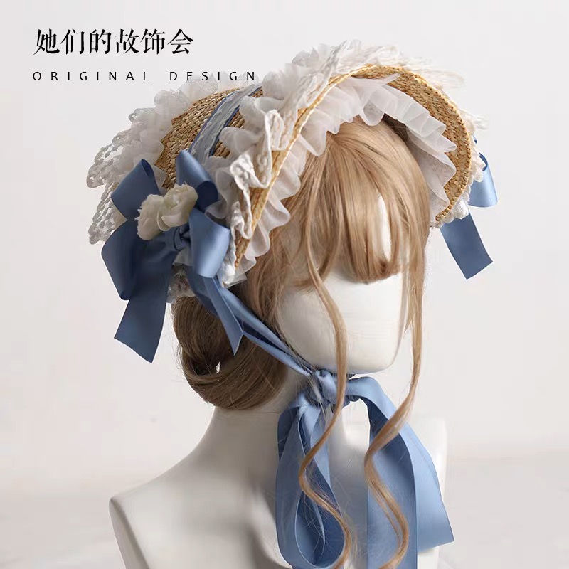 Summer lolita bonenet hat