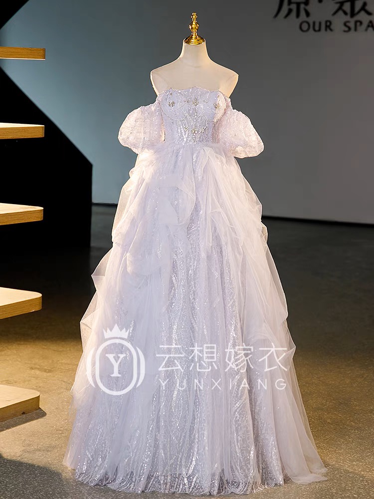 Gray evening gown, coming of age ceremony G40