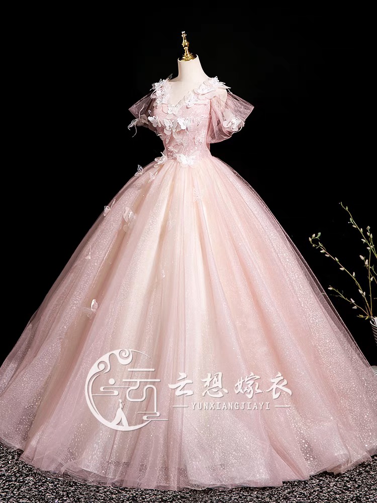 Pink evening dress P110