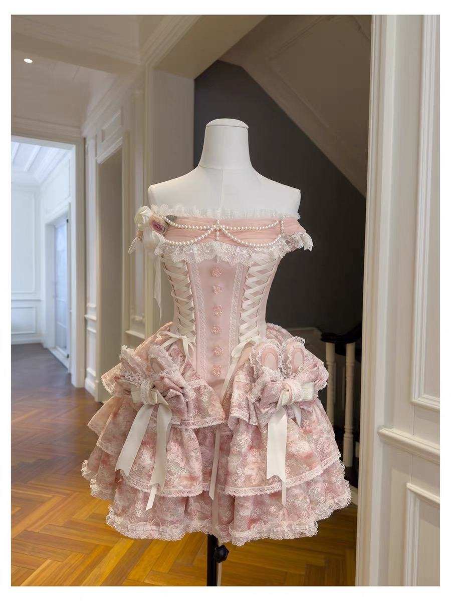 Pink Petal Symphony Luxurious, gorgeous, high-quality ballet dress, thick and romantic material