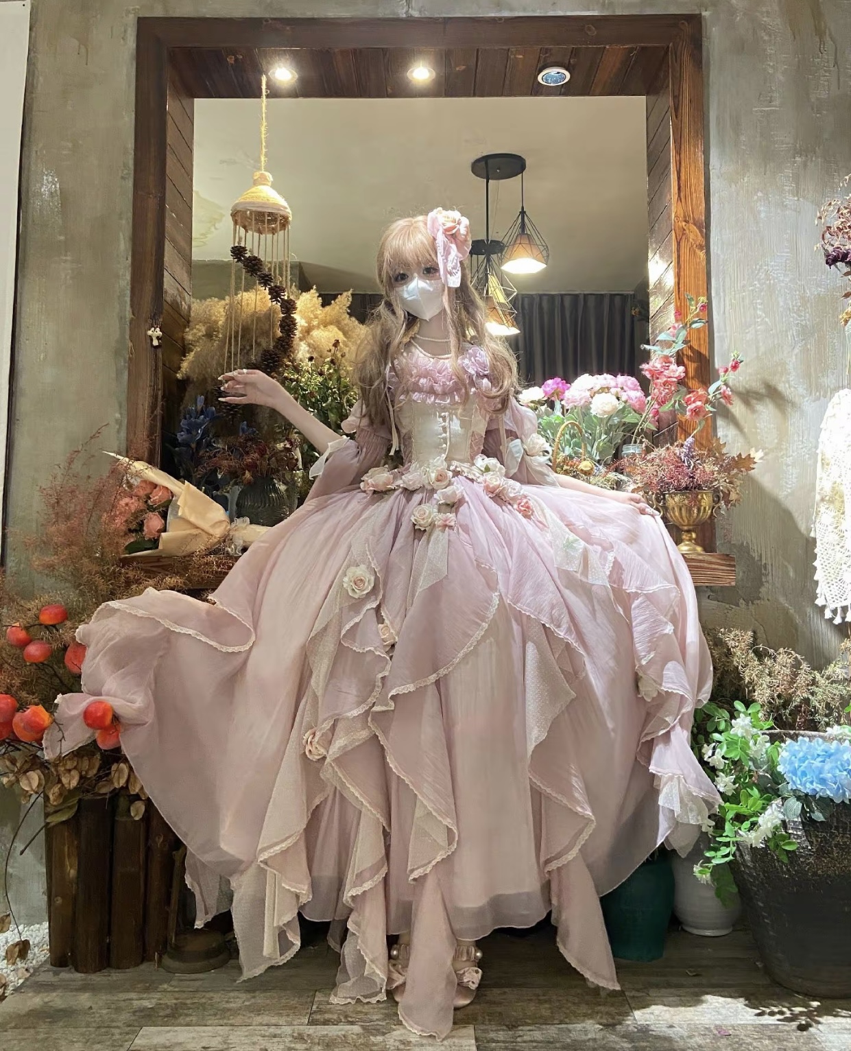 ( Pre Order ) Flower goddess wedding dress X Stars don't sleep