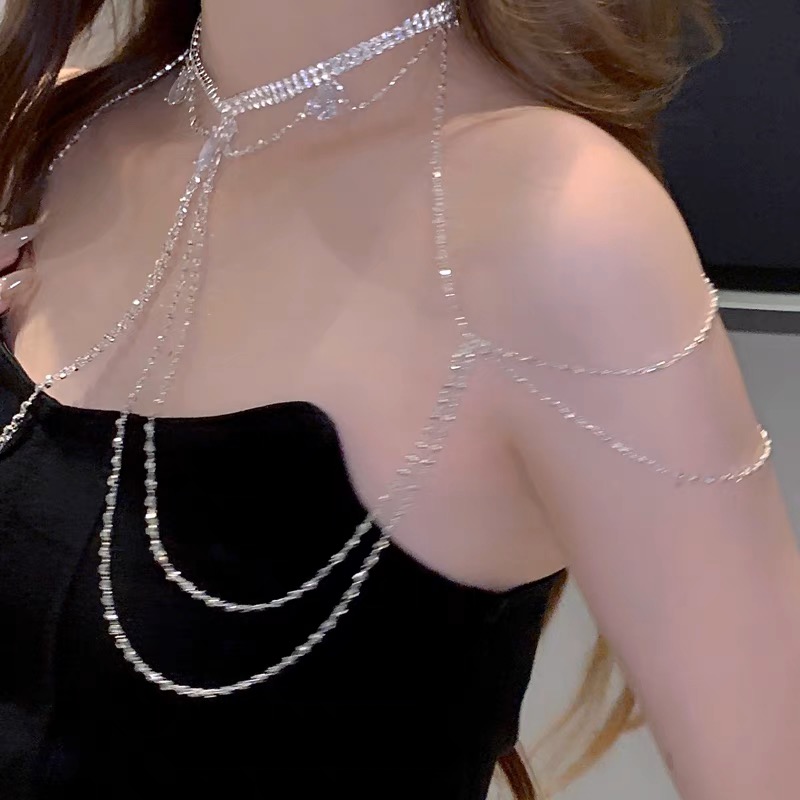 Sparkling beaded necklace A90