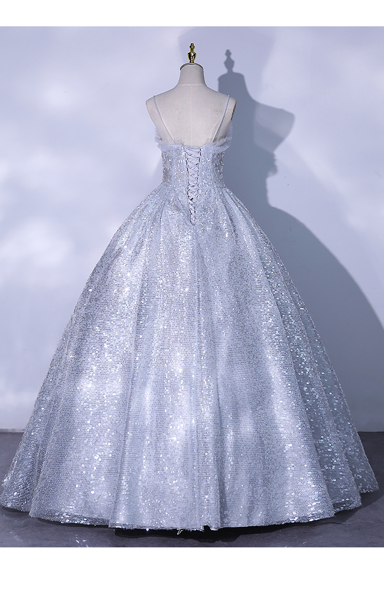 Gray evening gown, coming of age ceremony G50