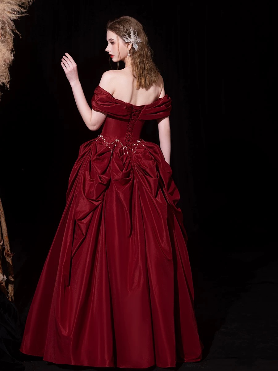 Red evening gown for party R4040