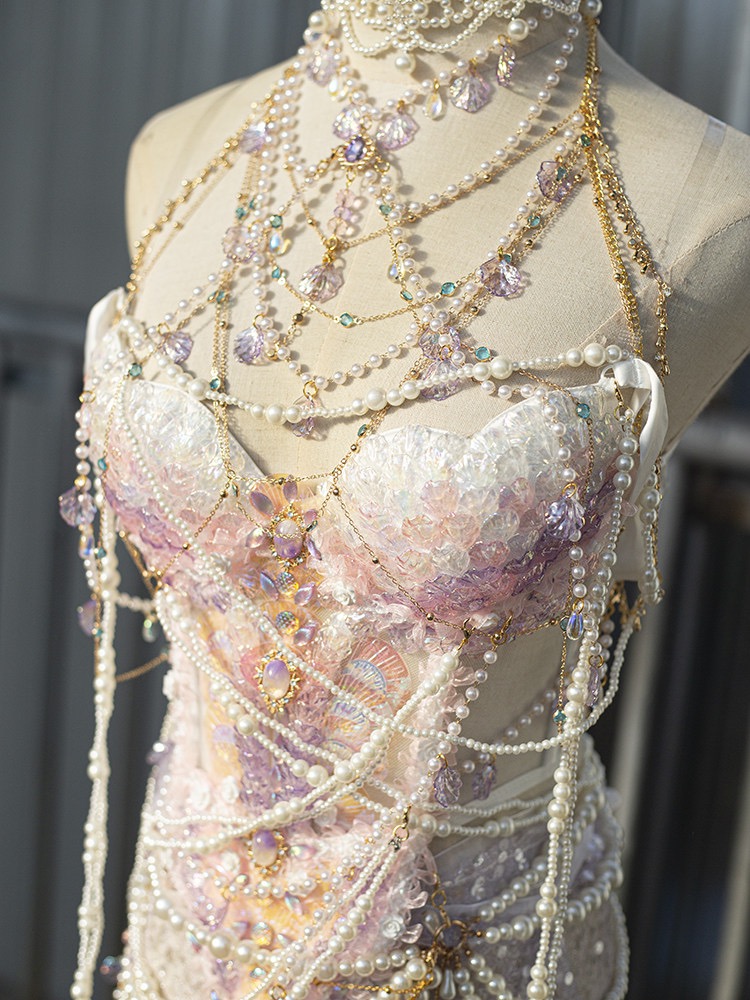 See-through sequin mermaid dress X Three thousand worlds handmade