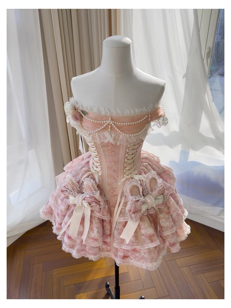 Pink Petal Symphony Luxurious, gorgeous, high-quality ballet dress, thick and romantic material