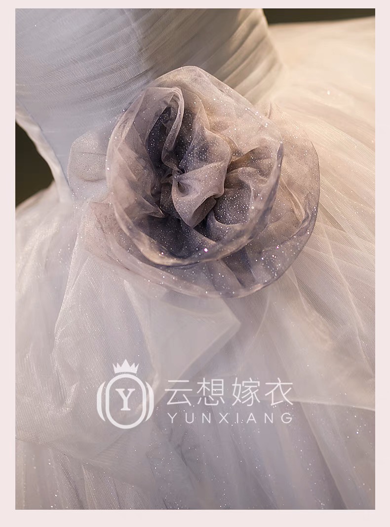 Gray evening gown, coming of age ceremony G10