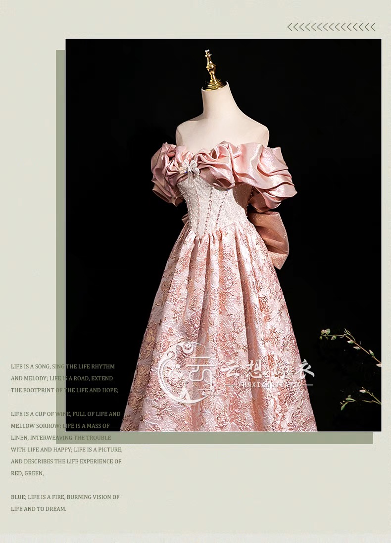 Pink evening dress P150
