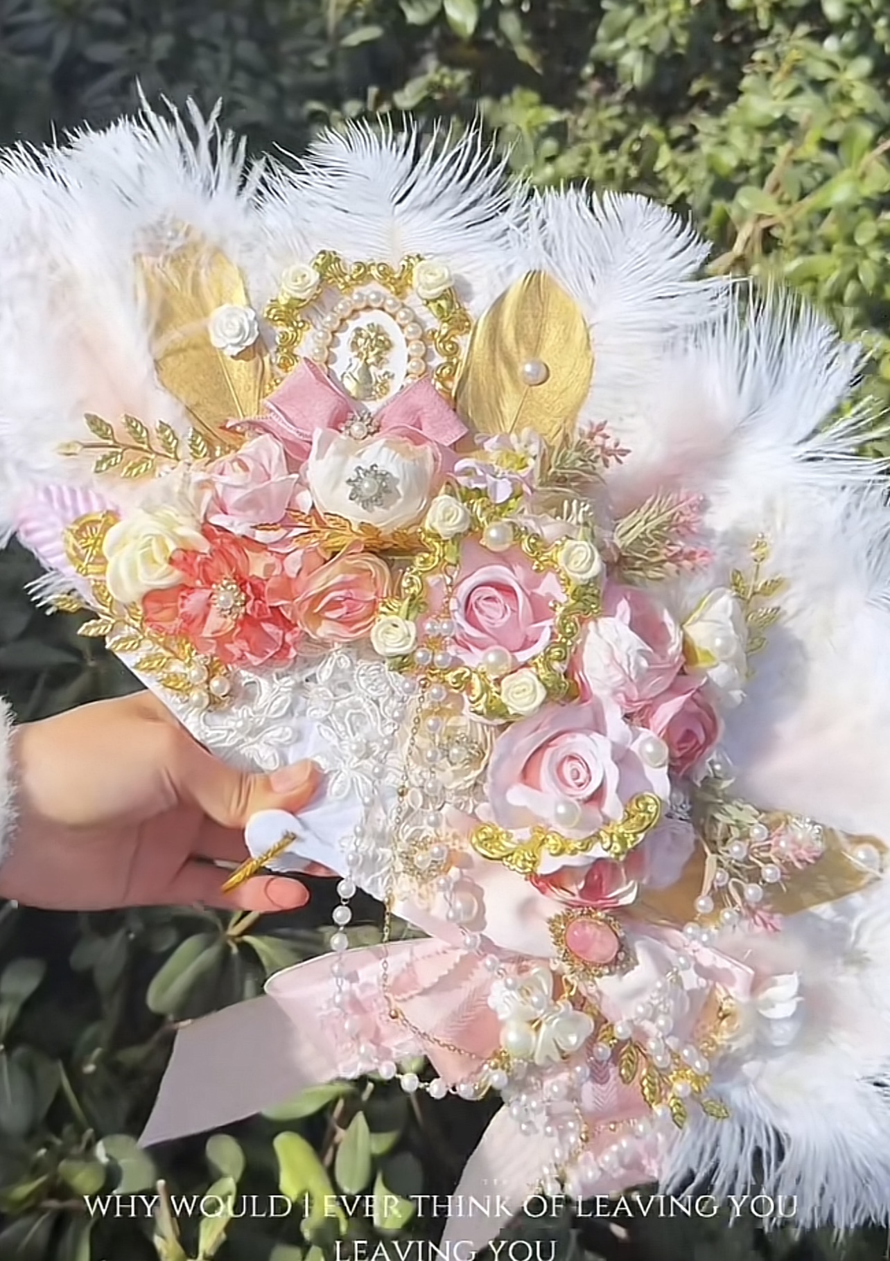 ( Pre Order 15 days ) Unique and gorgeous handmade Hexagram Lolita ostrich feather fan, suitable for weddings, tea parties, Rococo style, fashion show props