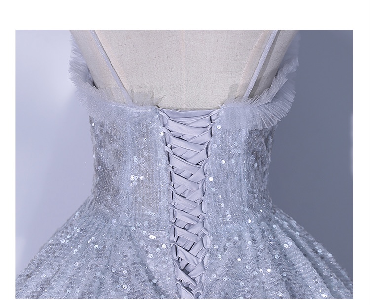 Gray evening gown, coming of age ceremony G50
