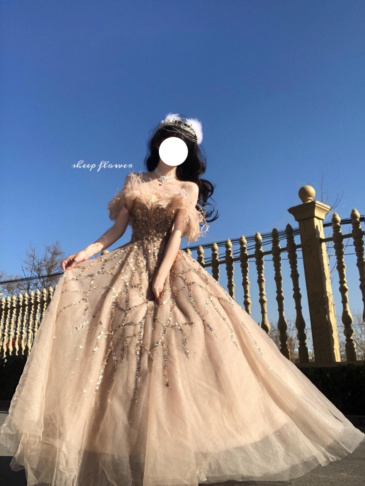 Light evening dress