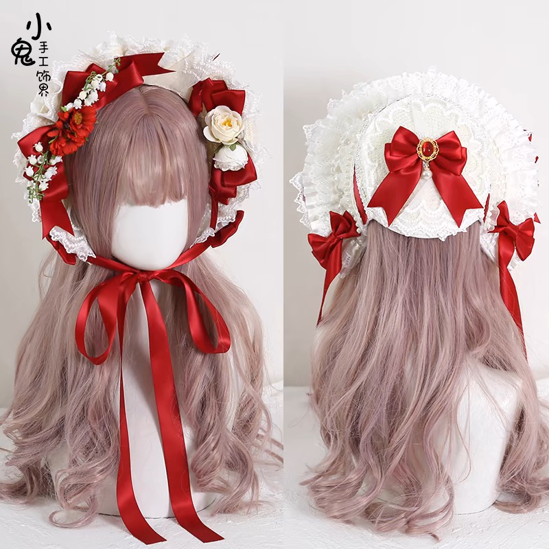 Bonet Lolita lily of the valley hat