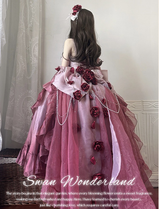 ( Pre Order )( Short front, long rear version)Swan Wonderland X Meow Guosensen