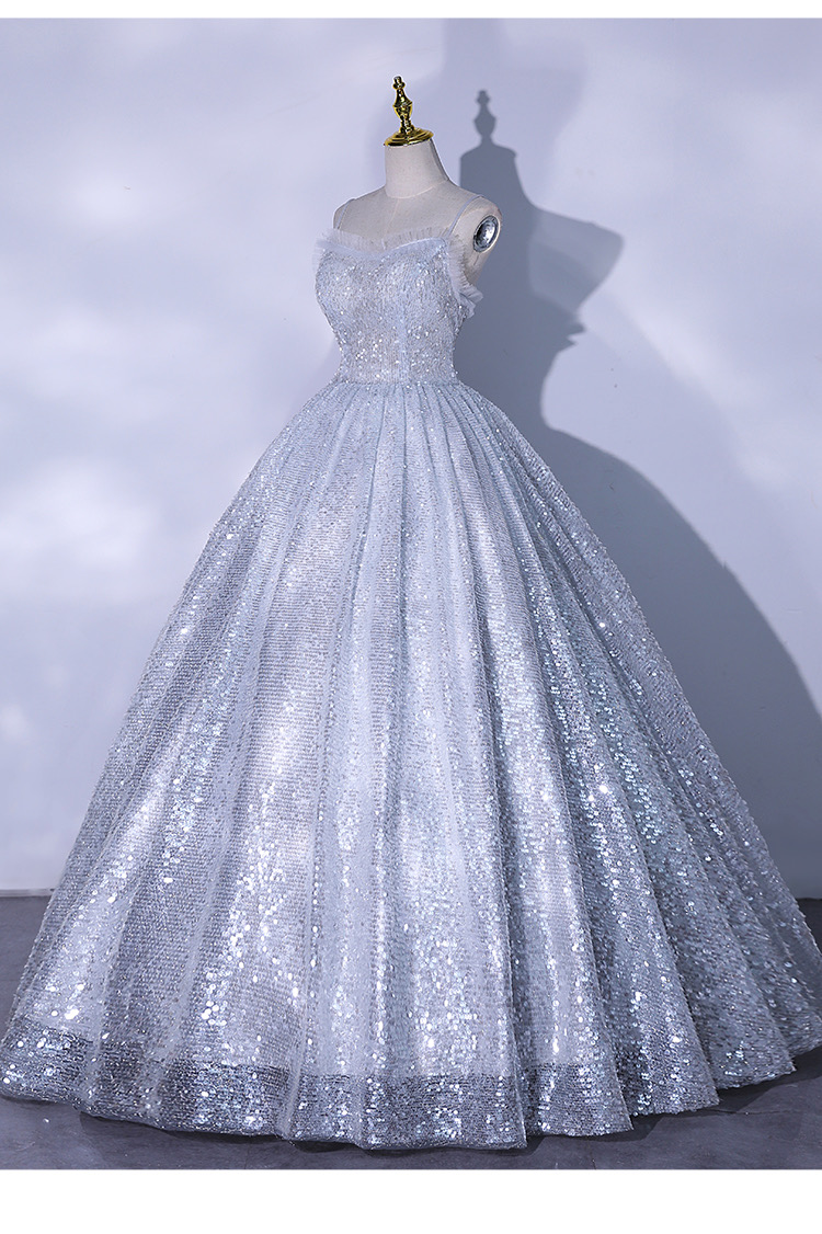 Gray evening gown, coming of age ceremony G50