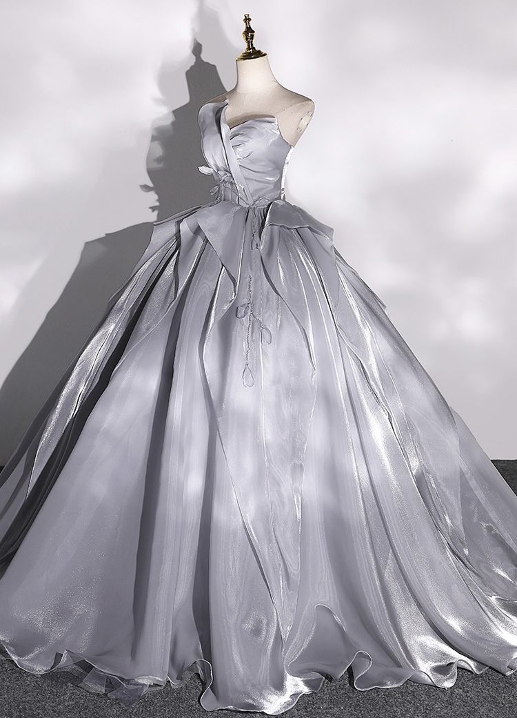 Gray evening gown, coming of age ceremony G30