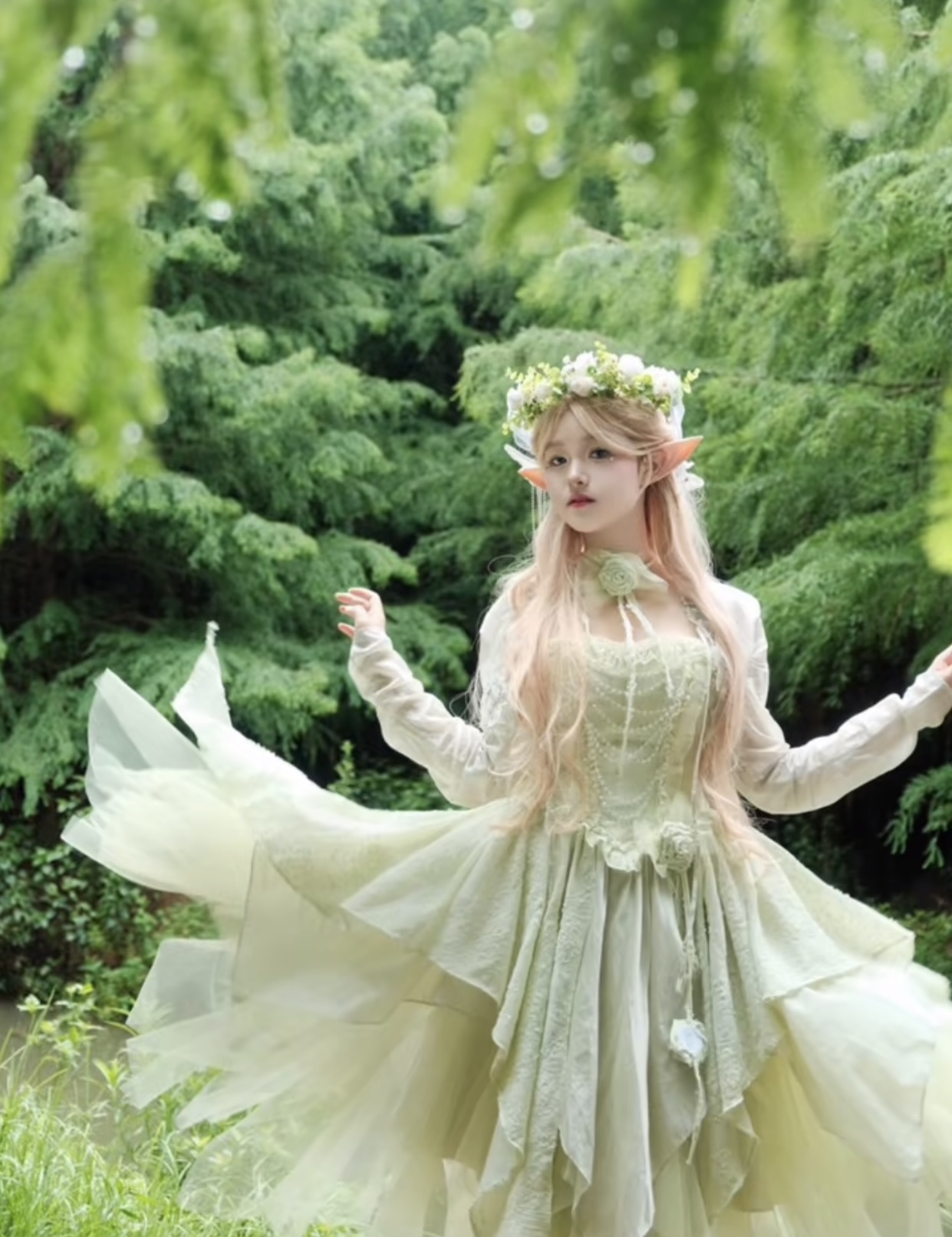( Stop Selling ) Green fairy dress X Alice in Wonderland