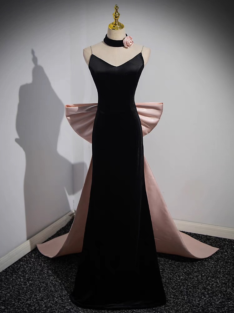 Black pink party dress BP100