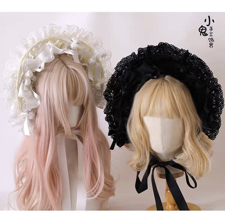 Lace doll bonenet hat
