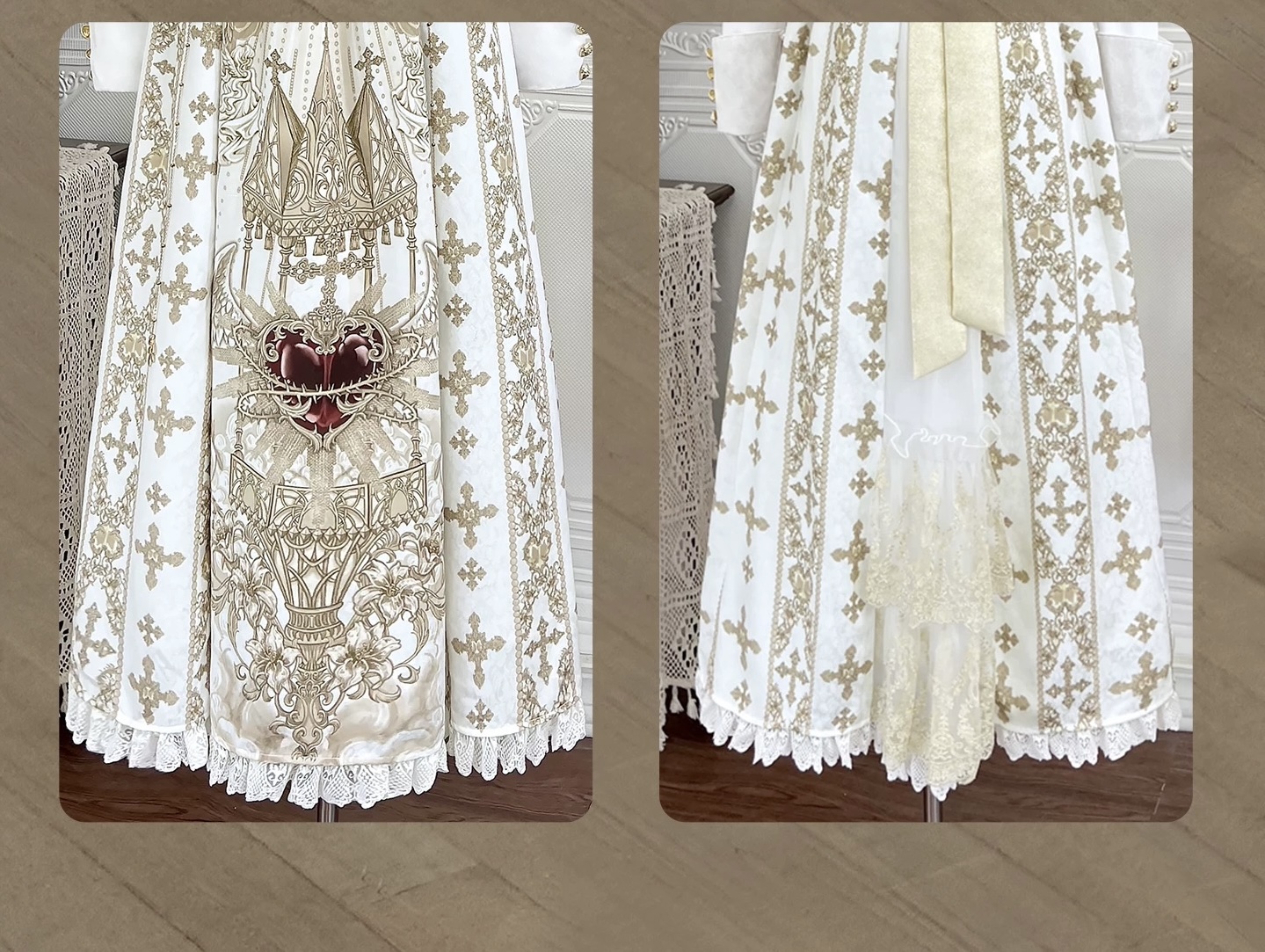 The Lolita Retro Court Elegant OP Dress Set is inspired by the “Unknown Starry Sky Original Sacred Coronation” collection.