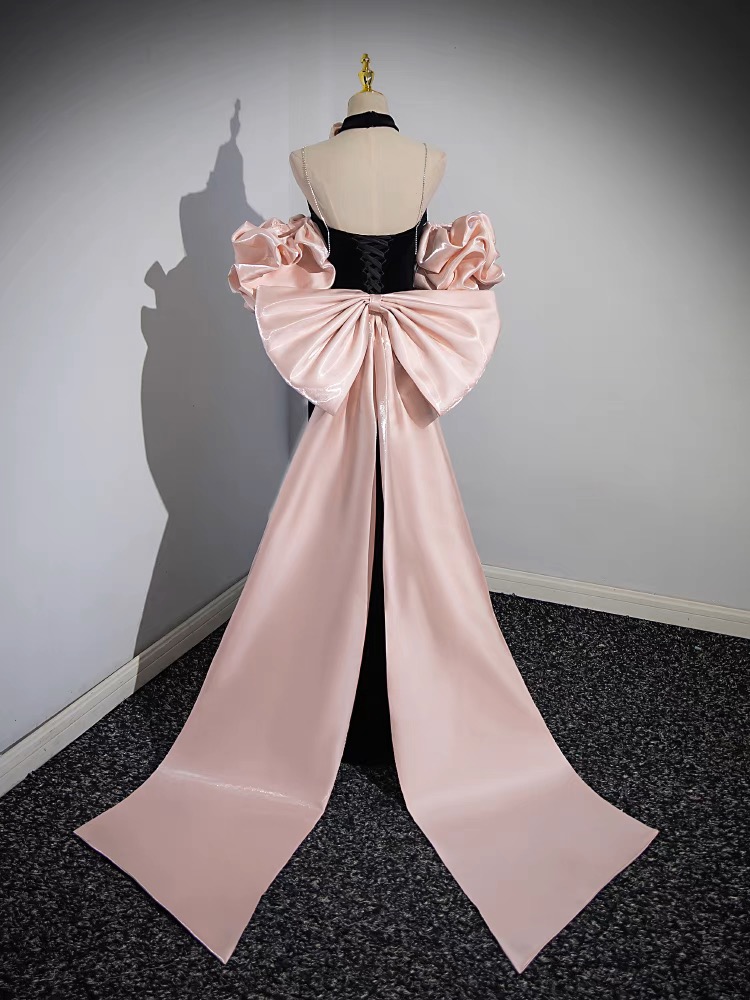 Black pink party dress BP100