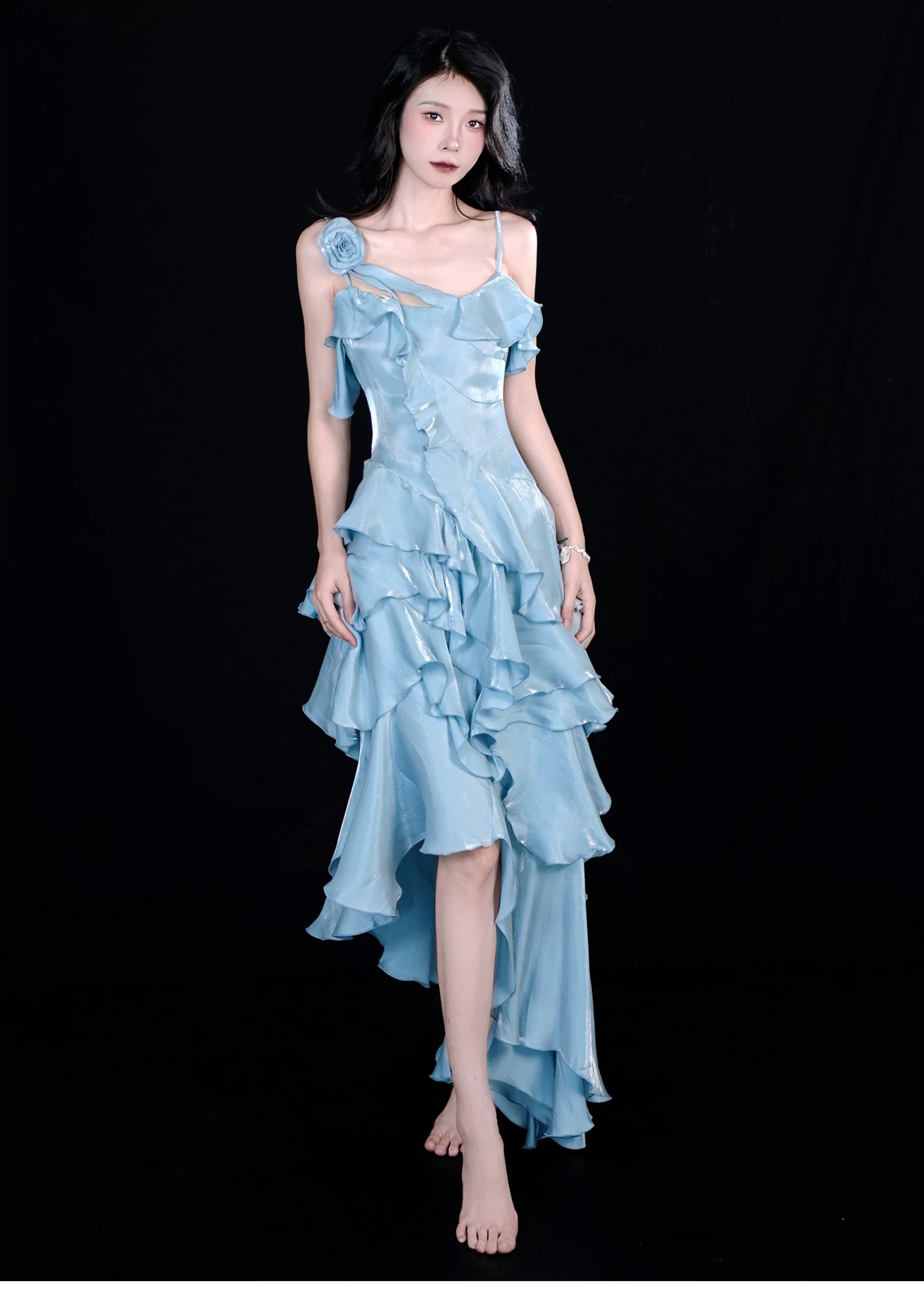 Light white nightgown with irregular pleats, moonlight style by Human Ephemera EasCandy