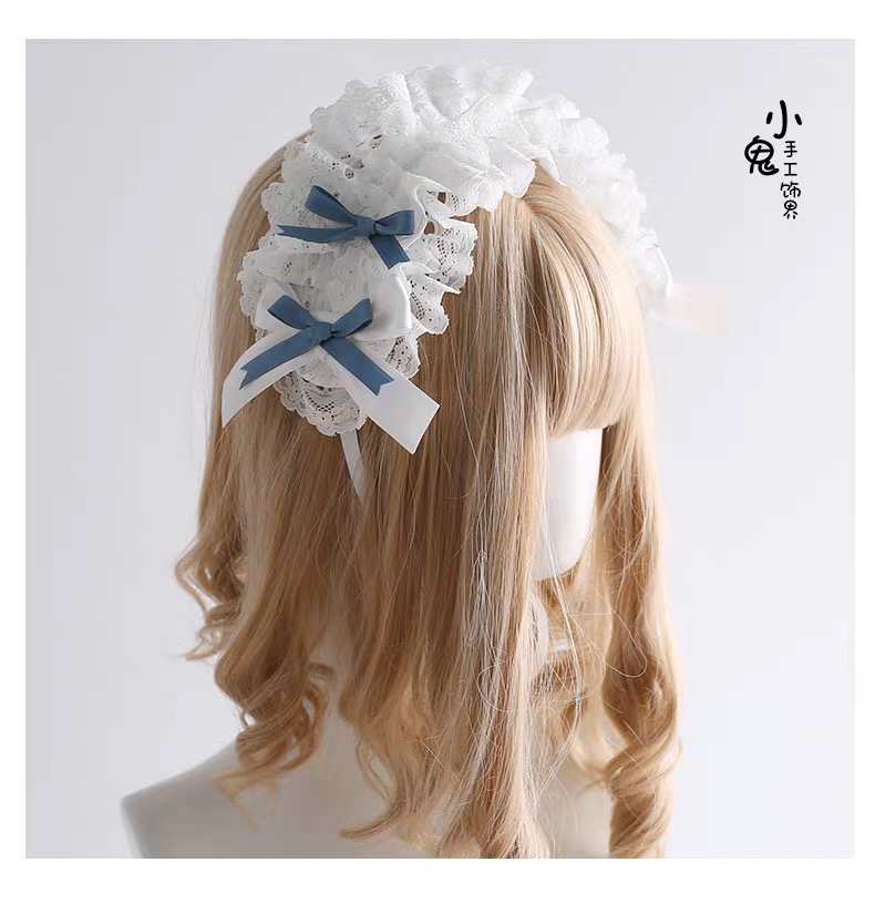 Blue Lolita hair decoration