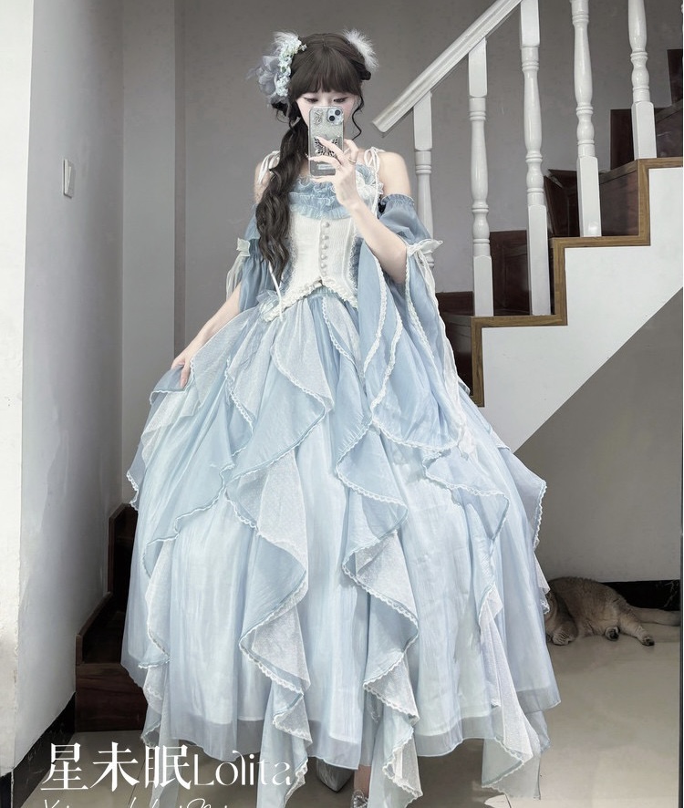 ( Pre Order ) Flower goddess wedding dress X Stars don't sleep