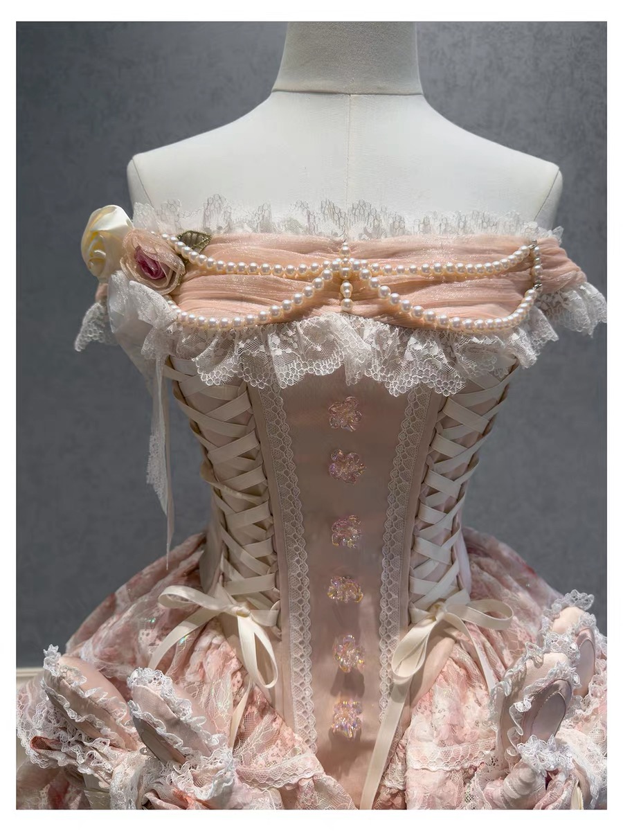 Pink Petal Symphony Luxurious, gorgeous, high-quality ballet dress, thick and romantic material