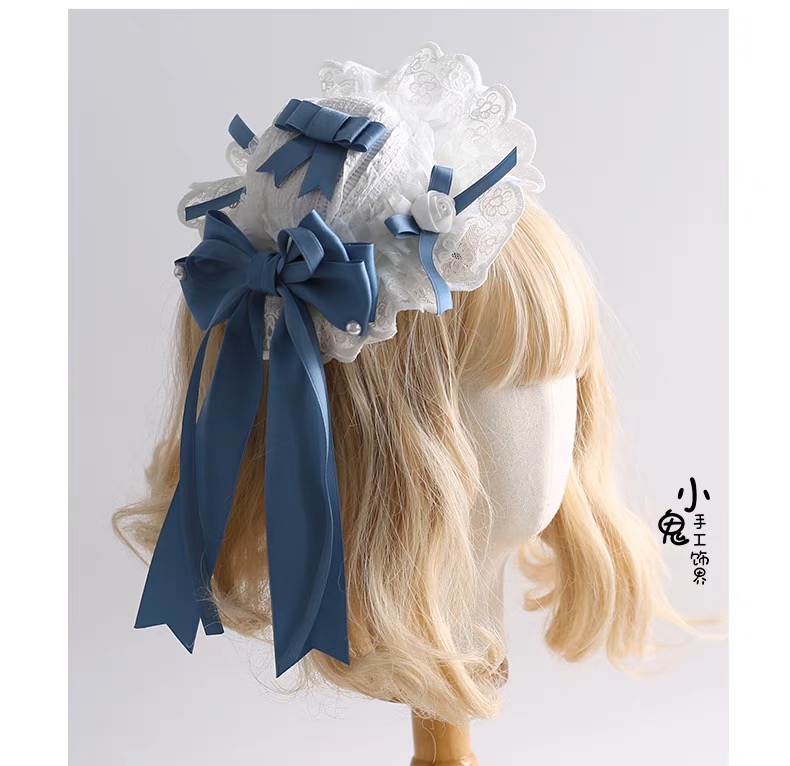 Blue Lolita hair decoration