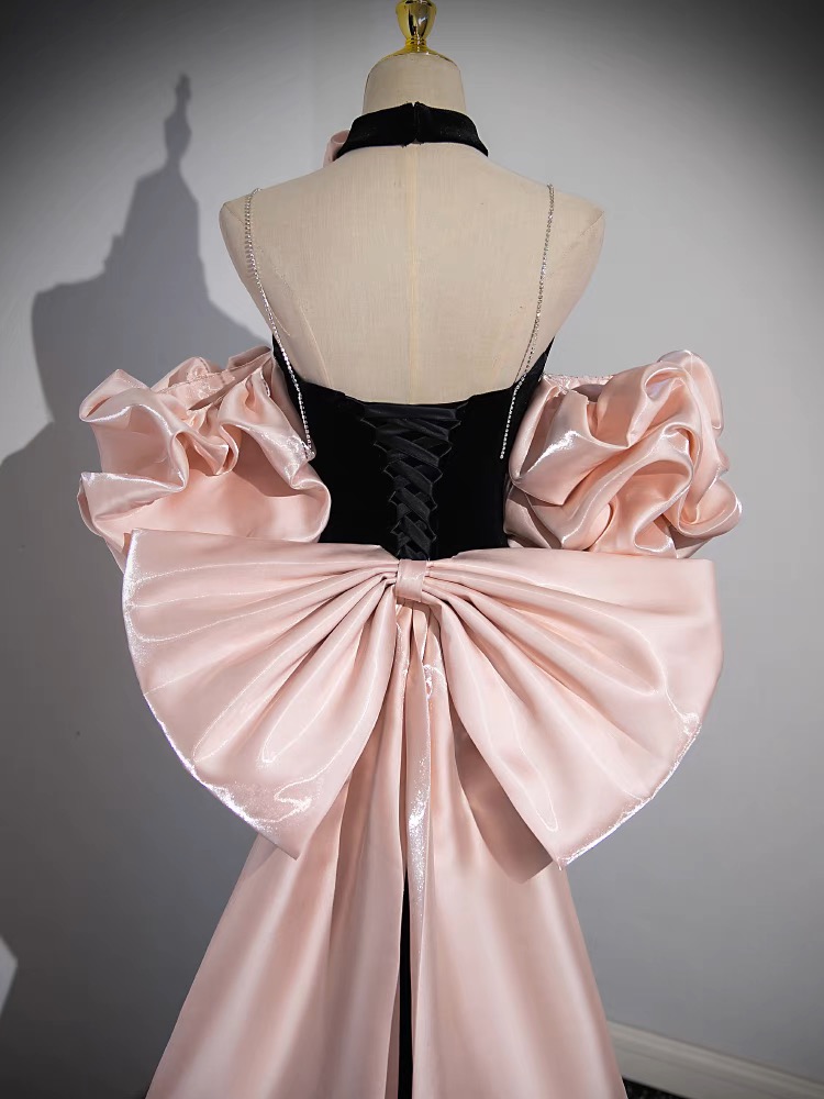 Black pink party dress BP100