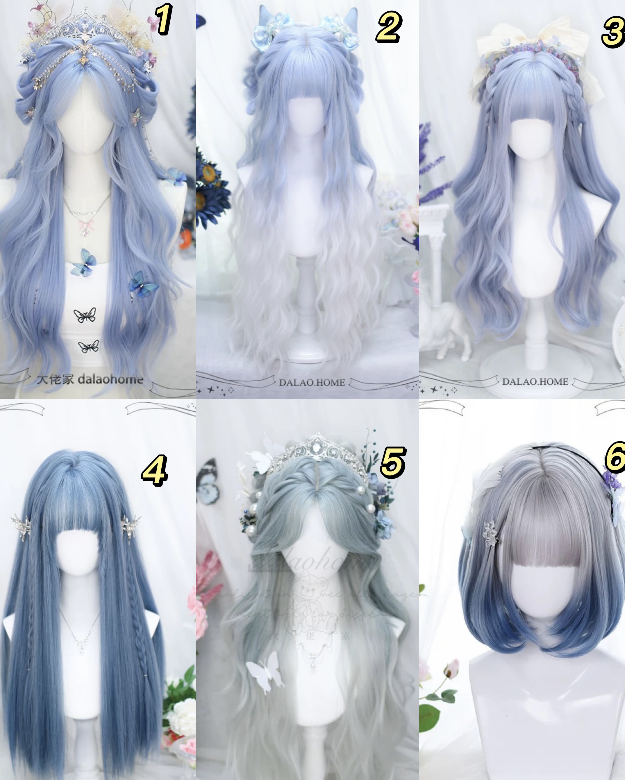 Wigs Blue X Dalao Home